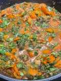 Curry de légumes sautés au gingembre et coriandre