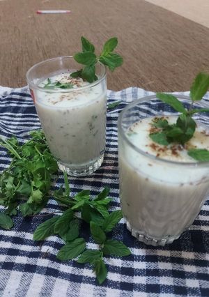 A picture of મસાલા છાશ (buttermilk masala receipe in gujrati).