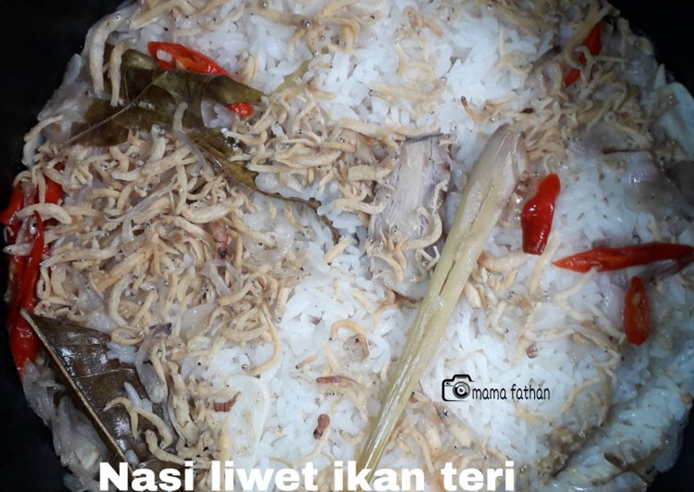 Nasi liwet ikan teri