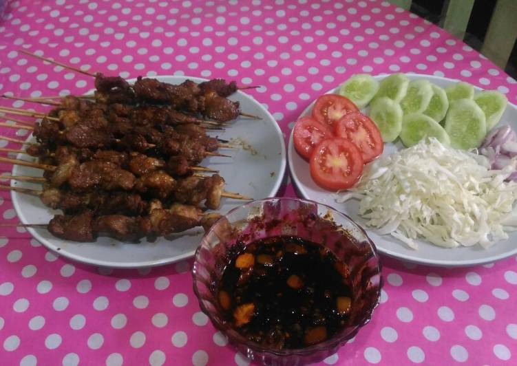 Sate daging sapi qurban"