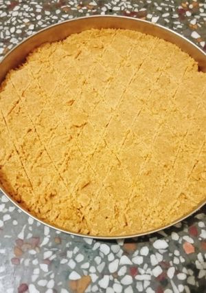 A picture of Besan ki burfi.