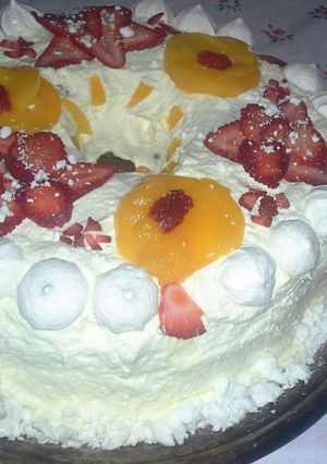 Una foto de Chajá de frutilla y durazno