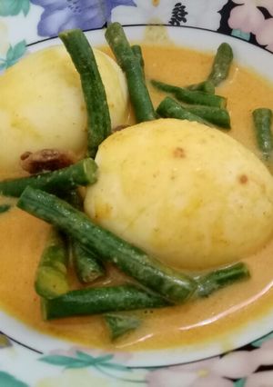 Foto resep Gulai telor dan kacang panjang