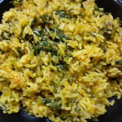 A picture of Methi rice.