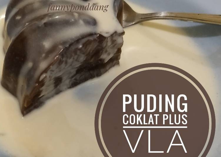 Puding Coklat dan Vla