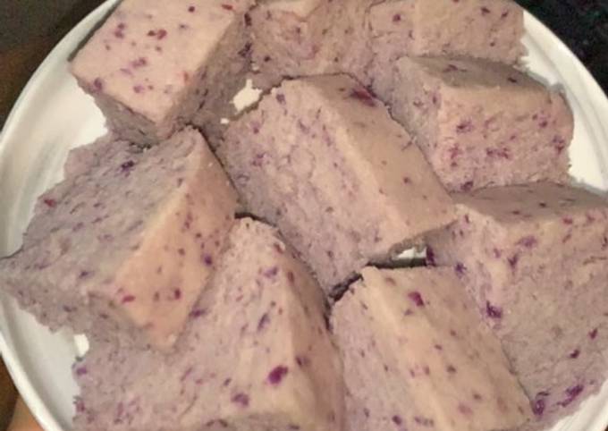 Cara membuat Bolu kukus ubi ungu