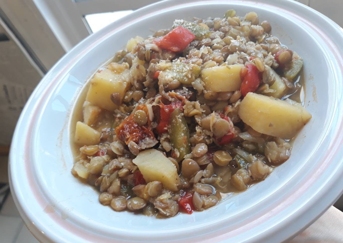 Guiso de lentejas y verduras