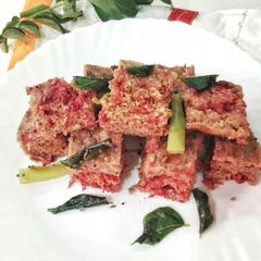 A picture of Ragi and Beetroot Dhokla.