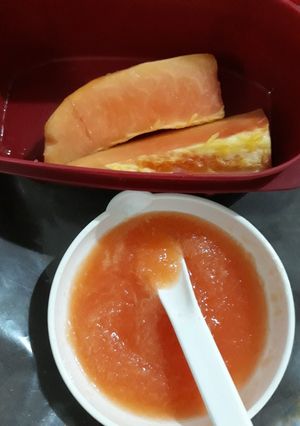 Foto resep Mpasi 6m+ Puree Pepaya
