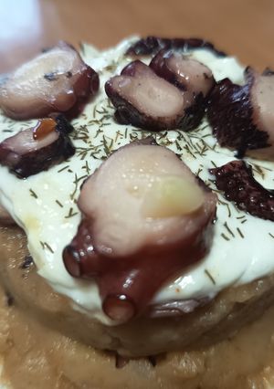 Una foto de Timbal de pulpo