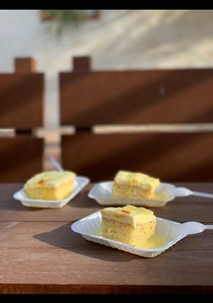 صورة لوصفة كيكة الزعفران 😋