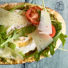 A picture of Breakfast Pesto Flatbreads.