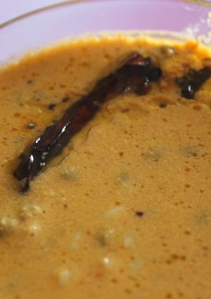A picture of Mooga molya randay (Green sprouts gravy).