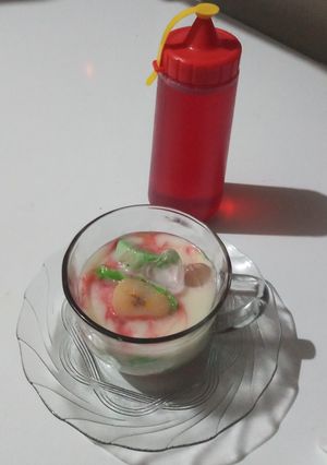 Foto resep Pisang ijo dadar vla durian