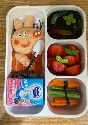 Foto resep Peppa pig bento || bekal sekolah Naraya