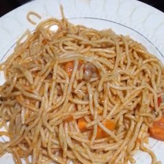 A picture of Jollof spaghetti 🍝✨.