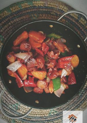 A picture of Sausage stirfry.