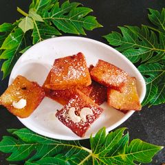 A picture of Double ka meetha 😋 Shahi tukda (Shahi pudding) without Rabdi 😋😋.