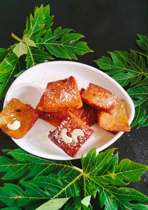 A picture of Double ka meetha 😋 Shahi tukda (Shahi pudding) without Rabdi 😋😋.