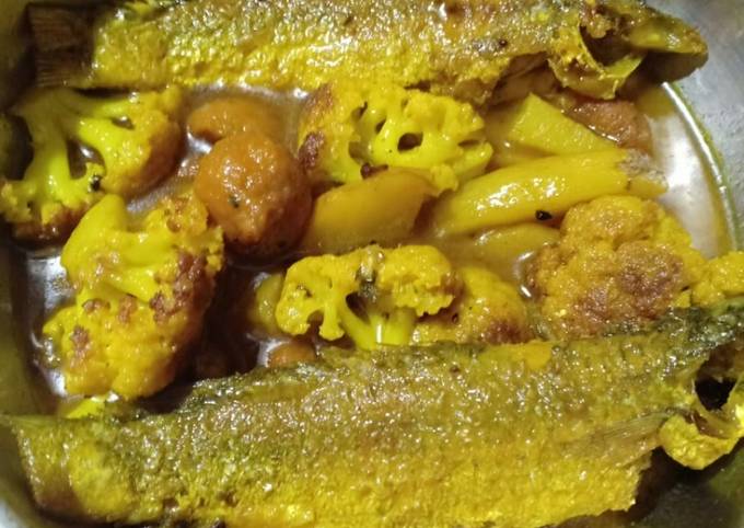 Bata fish cauliflower curry