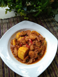 Foto resep Udang masak saos Padang