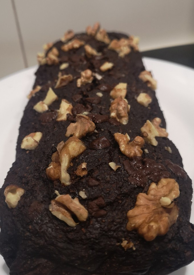 Una foto de Brownie de avena y chocolate
