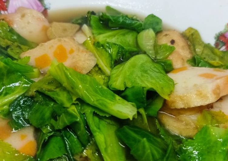 Resep Tumis Sawi Bakso Salmon Simpel Anti Gagal