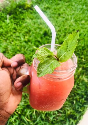 A picture of Watermelon Juice to beat the heat.