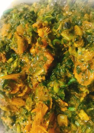 A picture of Vegetable soup.