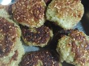 Una foto de falafel con harina de garbanzo