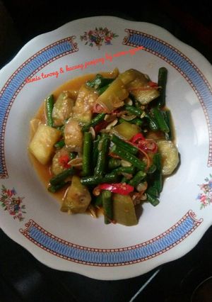 Foto resep 04. Oseng terong & kacang panjang