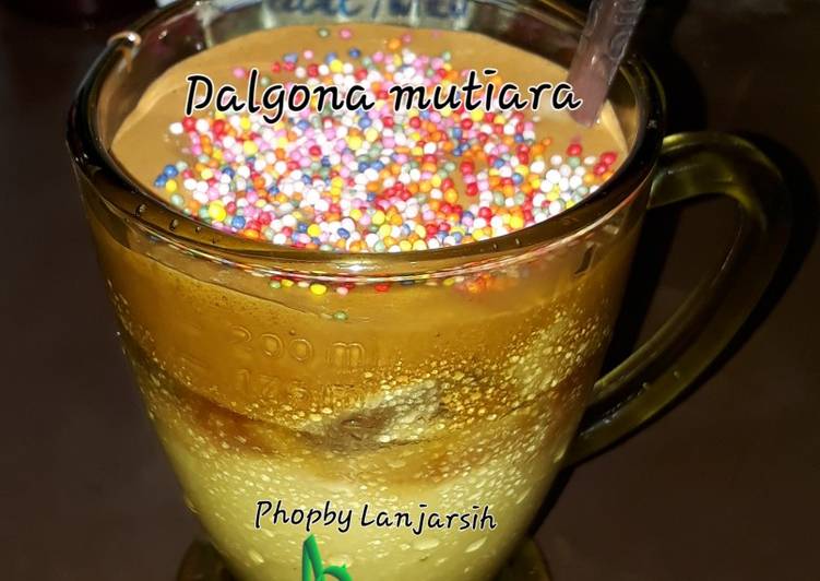 resep cara bikin Dalgona mutiara