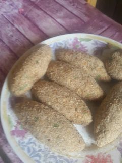 صورة لوصفة كروكات الأرز باللحم المفروم