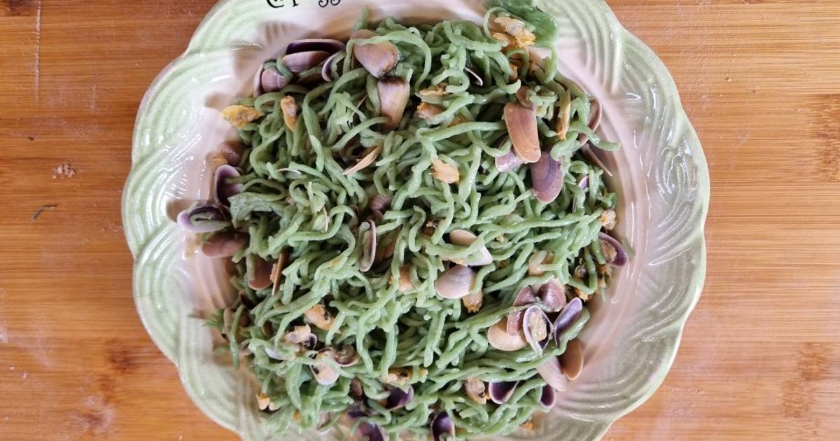 Ricetta Spaghetti di spirulina con telline di rosso rubinian Cookpad