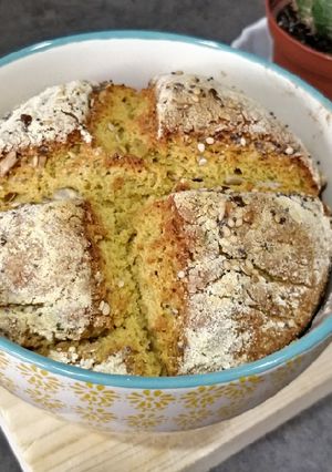 Una foto de Pan de soda o irlandés con harina de garbanzos (V / Sin gluten)