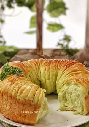 Foto resep Pandan Woll Roll Bread, trial ke-2, lebih lembut
