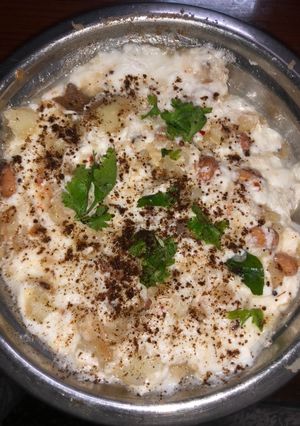 A picture of Jeera aloo chat.
