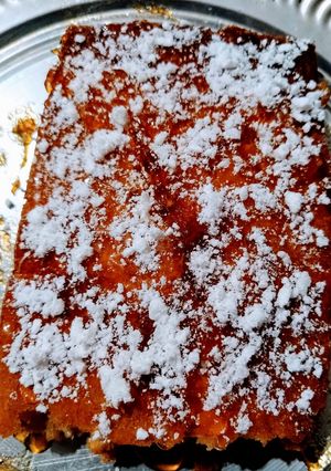 A picture of Eggless Custard cake.