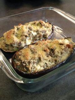 Una foto de Berenjenas rellenas vegetarianas