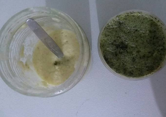 Recipe of Homemade Ginger garlic paste,And Green chillies, Mints Coriander leave