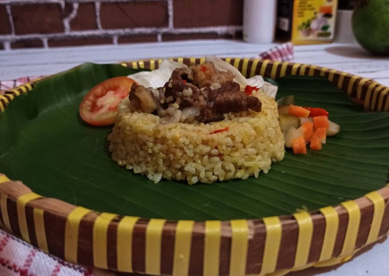 Nasi Kare Daging Rice Cooker