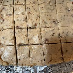 Butter pecan fudge A picture of Butter pecan fudge.