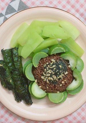 Hình của món Cơm eatclean eps01: Chả gà đậu hũ lá lốt.