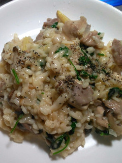 義大利雞肉野蕈燉飯 的食譜成品照片