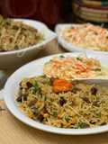 Minced meat fried rice & easy coleslaw