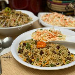Minced meat fried rice & easy coleslaw A picture of Minced meat fried rice & easy coleslaw.
