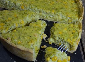 Una foto de Tarta de maíz y brócoli