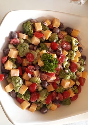 A picture of Broccoli and Cheese salad.