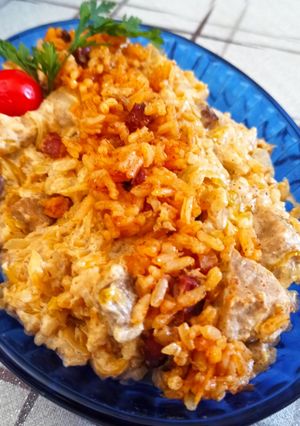 Rizseshús, tejfölös kovászolt káposztával recept fotója