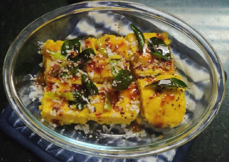 Step-by-Step Guide to Prepare Homemade Gujarati khaman dhokla